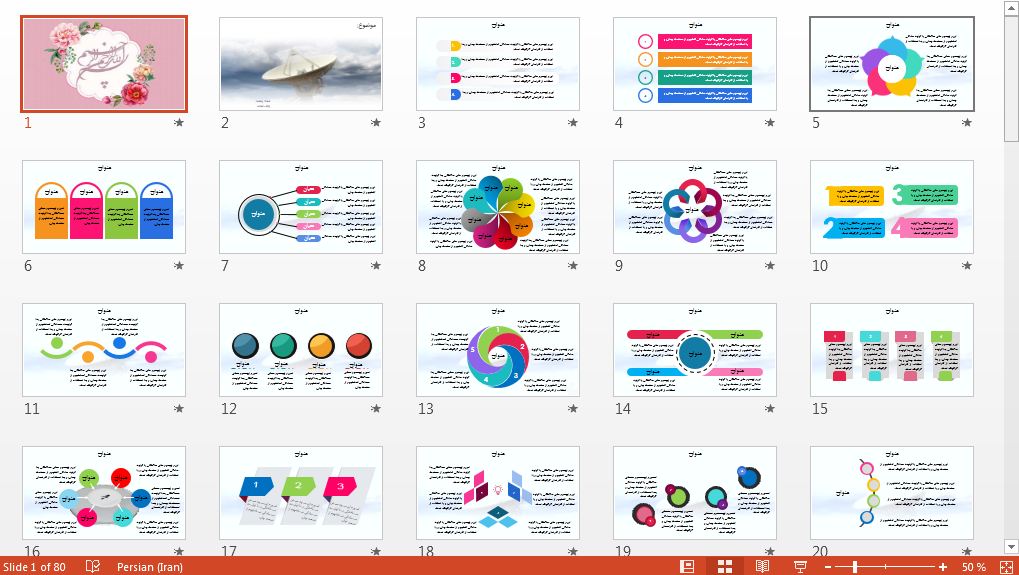 زیباترین قالب پاورپوینت حرفه ای ماهواره